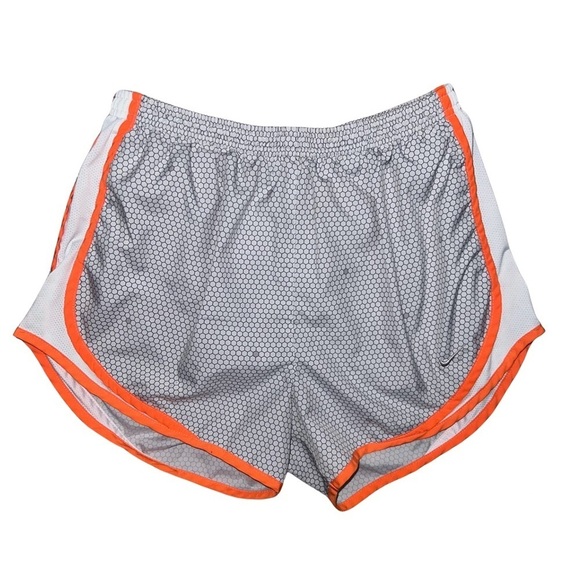 Nike Dri Fit Running Shorts Women’s Lined Gray and Orange Size Medium - Picture 1 of 6